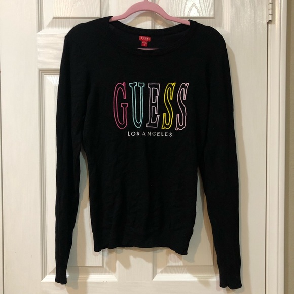 Guess Logo Black Sweater - Picture 1 of 3